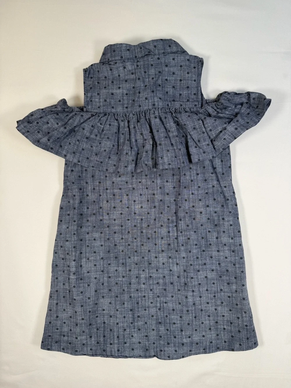KATE SPADE Girls Polka Dot Cold Shoulder Dress Size 7 Preppy Designer Chic